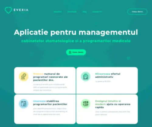 Evexiaapp.ro(Aplicatie management programari si cabinete mici si mjlocii) Screenshot