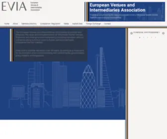 Evia.org.uk(European Venues and Intermediaries Association) Screenshot
