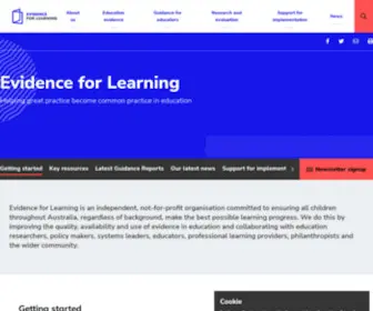 Evidenceforlearning.org.au(Evidence for Learning) Screenshot