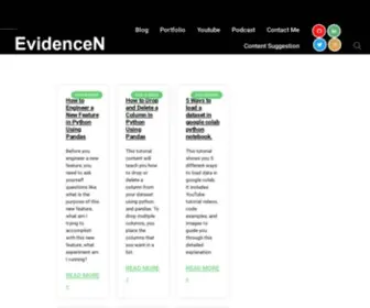 Evidencen.com(Data Science and Software Engineering Education) Screenshot