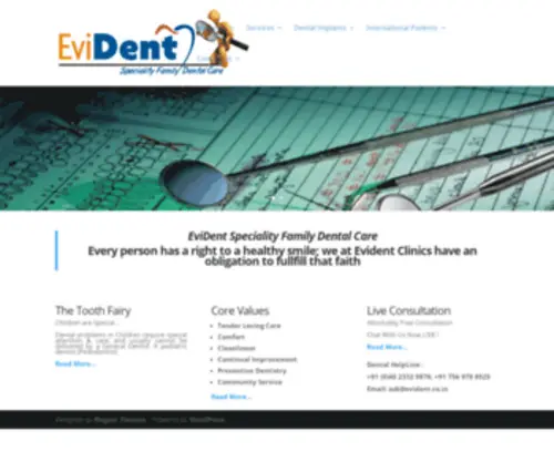 Evident.co.in(Evident Dental Care) Screenshot