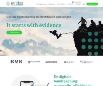 Evidos.nl(Digitale handtekening en digitale identiteit oplossingen) Screenshot