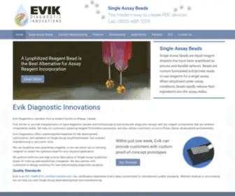 Evikdiagnostics.com(Lyophilized Reagent Beads) Screenshot