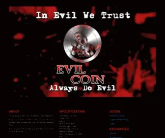 Evilcoin.xyz(Evil coin) Screenshot