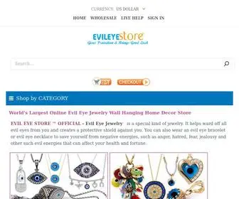 Evileyestore.com(Shop Evil Eye Necklace Evil Eye Bracelet Lucky Eye Rings Earrings) Screenshot