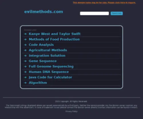 Evilmethods.com(Evil Methods) Screenshot