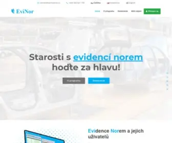 Evinor.cz(Evidence a aktualizace technických norem) Screenshot