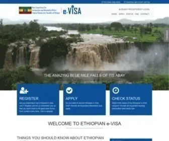 Evisa.gov.et(Apply for Ethiopian eVISA Online) Screenshot