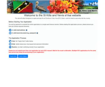 Evisa.gov.kn(Main Page) Screenshot