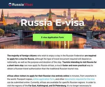 Evisasrussia.com(A Russian visa) Screenshot