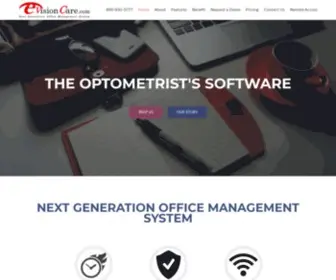 Evisioncare.com(Cloud-Based Optometry Software) Screenshot