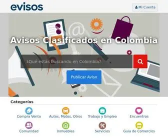 Evisos.com.co(Anuncios Clasificados en Colombia) Screenshot