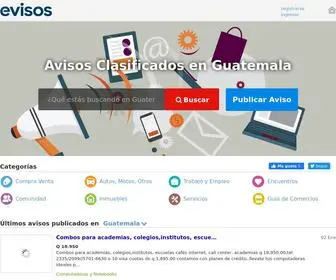 Evisos.com.gt(Anuncios Clasificados en Guatemala) Screenshot