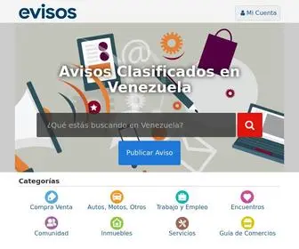 Evisos.com.ve(Anuncios Clasificados en Venezuela) Screenshot