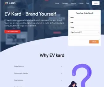 Evkard.com(Best Digital Business Card @499 for a Lifetime) Screenshot