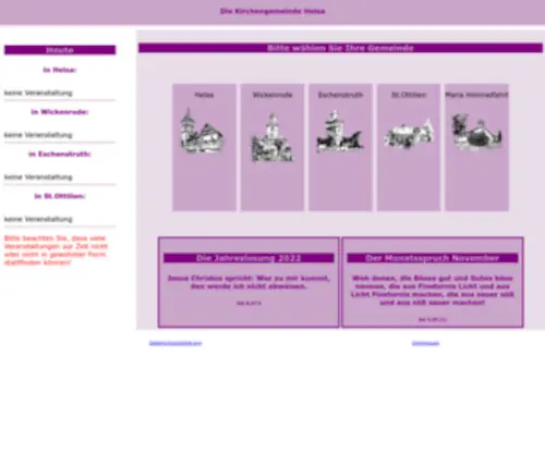 Evkih.de(Kirchen in Helsa) Screenshot