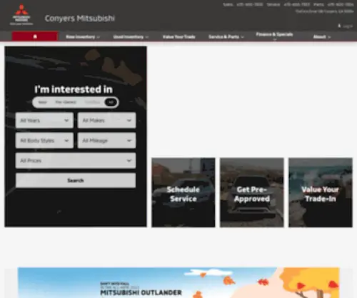 Evmitsubishi.com(Conyers Mitsubishi) Screenshot