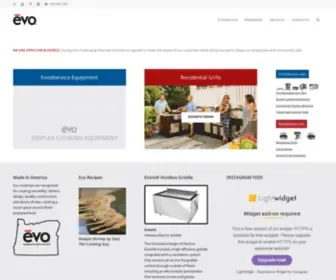 Evoamerica.com(Evo Residential Appliances and Commercial Equipment) Screenshot
