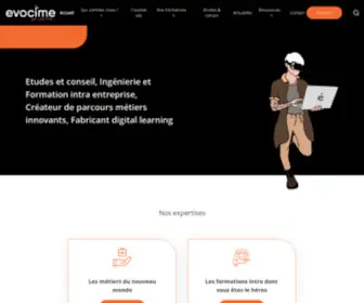 Evocime.com(Formations Professionnelles & Innovantes dans le numérique) Screenshot