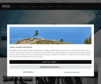 Evocsports.com(Bike-backpacks and sports equipment with climate-neutral shipping) Screenshot