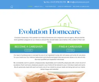 Evohomecare.com(Evolution Homecare) Screenshot