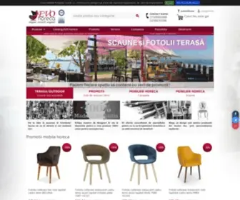 Evohoreca.ro(Importator si producator specializat mobilier horeca) Screenshot