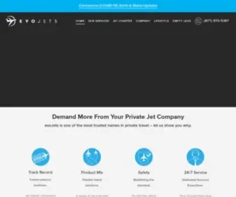 Evojets.com(Jet Rental Service by evoJets) Screenshot