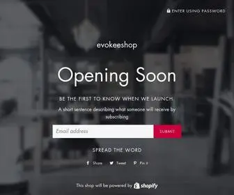 Evokeeshop.com(evokeeshop) Screenshot