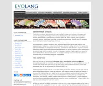 Evolang.org(Conference Details) Screenshot