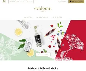 Evoleum.fr(Evoleum encapsule le meilleur de la nature pour créer les premiers soins cosmétique) Screenshot