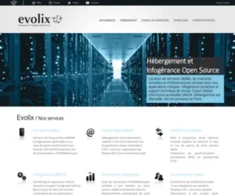 Evolix.fr(Evolix, Hébergement && Infogérance d'infrastructures Open Source) Screenshot