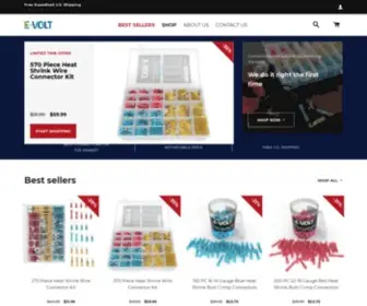 Evoltelectrical.com(E-VOLT Heat Shrink Wire Connectors) Screenshot