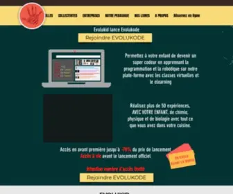 Evolukid.com(Accueil Evolukid) Screenshot