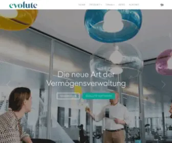 Evolute.com(Digitale Vermögensverwaltung) Screenshot