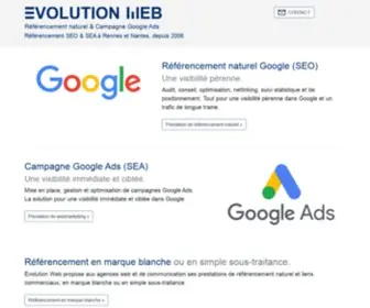 Evolution-Web.fr(Évolution Web) Screenshot
