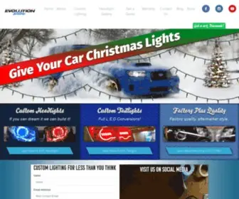 Evolutionautowerks.com(Custom Headlight Retrofits) Screenshot