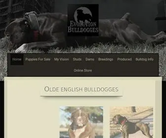 Evolutionbulldogges.com(Olde English Bulldogge Breeder) Screenshot