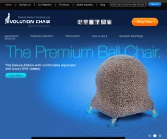 Evolutionchair.com(Active Seating Products for Active Sitting Solutions) Screenshot