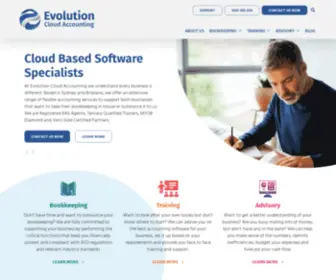 Evolutionclouds.com.au(Evolution Cloud Accounting) Screenshot