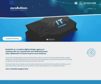 Evolutiondesign.com.au(Geelong Website Design and Graphic Design) Screenshot