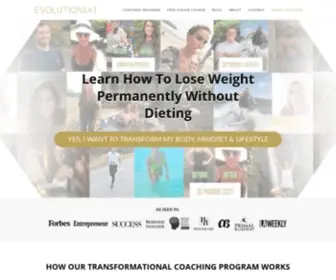 Evolutioneat.com(Transformational Diet & Lifestyle Coaching) Screenshot
