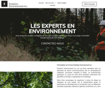 Evolutionenvironnement.ca(Évolution Environnement inc) Screenshot