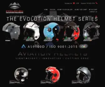 Evolutionhelmets.com(EVO Aviation Helmets For Sale) Screenshot