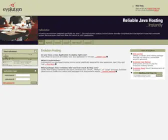 Evolutionhosting.com(Java Hosting by Evolution Hosting) Screenshot