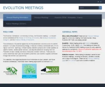 Evolutionmeetings.org(Evolution Community Resources for Early Career Researchers) Screenshot