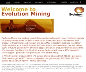 Evolutionmining.com.au(Australian Gold Company) Screenshot