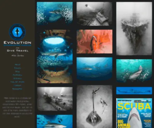 Evolutionunderwater.com(Mike Gerken) Screenshot