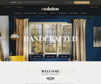 Evolutionwindows.com(Timber and Wood Effect uPVC Windows) Screenshot