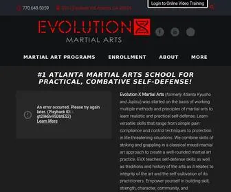 Evolutionxma.com(Evolution X Martial Arts) Screenshot