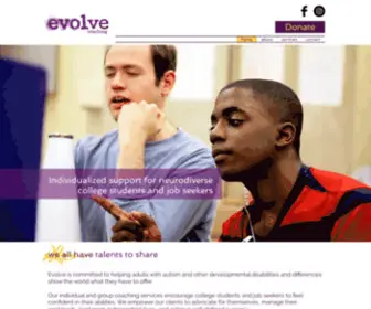 Evolve-Coaching.org(Autism Spectrum Disorders Coaching in Pittsburgh) Screenshot